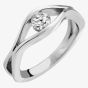 Platinum Tension-Set 0.25ct Diamond Solitaire Ring (Q) R1-1010(4.0)-GVS