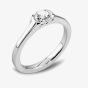 Platinum Demi-Flush Rubover Solitaire Ring RI-134(UNDER .25CT)- 0.24ct