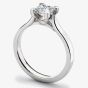 Platinum 0.45ct Diamond Princess-Cut Solitaire Ring R1-2012(5.0)
