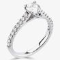Signature Collection Platinum GIA Certificated Shoulder-Set Pear-Cut Diamond Ring RI-2252(6X4)(.30CT PLUS)