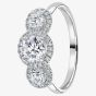 1888 Collection Platinum Brilliant Cut 0.63ct Triple Halo Diamond Ring R3-2042