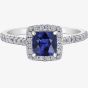 Platinum Sapphire 0.31ct Diamond Ring 30676WG/130