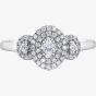 9ct White Gold 0.33ct Diamond Triple Cluster Ring 30807WG/33-10