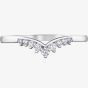 9ct White Gold 0.15ct Diamond Wishbone Ring 50L00WG/15-10