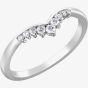 9ct White Gold 0.15ct Diamond Wishbone Ring 50L00WG/15-10