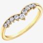 9ct Yellow Gold 0.25ct Diamond Wishbone Ring 50L00/25-10 9Y