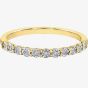 9ct Two Colour Gold 0.05ct Diamond Half Eternity Ring 50L67WG/05-10
