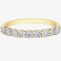 9ct Two Colour Gold 0.15ct Diamond Half Eternity Ring 50L67YW/15-10