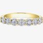 9ct Two Colour Gold 0.35ct Diamond Half Eternity Ring 50L67WG/35-10