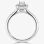 1888 Collection Platinum Oval Cut 0.50ct Diamond Halo Cluster Ring RC2028