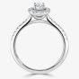 1888 Collection Platinum Oval Cut 0.70ct Diamond Halo Cluster Ring RC2028