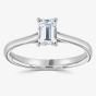 1888 Collection Platinum 0.37ct Emerald-Cut Diamond Solitaire Ring RI-149(5X3)- H/VS1/0.37ct