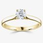 9ct Yellow Gold Certificated 0.33ct Brilliant-Cut Classic Diamond Ring RI-2016(.33CT PLUS)