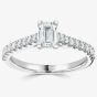 Signature Collection Platinum GIA Certificated Shoulder Set Emerald Cut Diamond Ring RI-2209A(6X4)(.60CT PLUS)