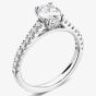 1888 Collection Platinum Oval Cut 0.70ct Diamond Solitaire Shoulder Set Ring RI-2250