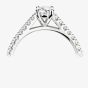 1888 Collection Platinum Oval Cut 0.70ct Diamond Solitaire Shoulder Set Ring RI-2250