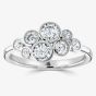 18ct White Gold 0.87ct Diamond Rubover Cluster Ring RL78(0.87CT), view 3