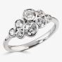 18ct White Gold 0.87ct Diamond Rubover Cluster Ring RL78(0.87CT), view 5