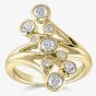 18ct Gold 0.77ct Diamond Wrap Cluster Ring RL98(0.77CT)