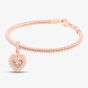 Rosa Lea Double Heart Dangle Charm & Bracelet AM-2THB032006 & AM-2THB013506
