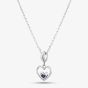 Rosa Lea February Birthstone Heart Dangle Charm Necklace