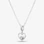 Rosa Lea March Birthstone Heart Dangle Charm Necklace