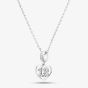 Rosa Lea 18 Pave Heart Dangle Charm Necklace