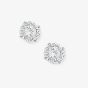 9ct White Gold 6mm Round Cubic Zirconia Stud Earrings SE406