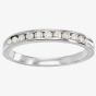 9ct White Gold 0.25ct Diamond Channel Set Half Eternity Ring TH010324R