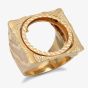 9ct Yellow Gold Square Sovereign Ring Mount SR001/H