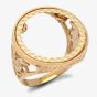 9ct Yellow Gold St George Half-Sovereign Ring Mount SR010/H