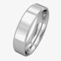 9ct White Gold 5mm Flat Court Bevelled Wedding Ring ST-R542B
