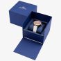 Swarovski Crystalline Hours Rose Gold Tone White Strap Watch 5344635