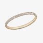 Swarovski Stone Rose Gold Tone Half Pavé Bangle 5032849 