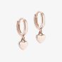 Ted Baker HARRIE Rose Gold Tone Heart Huggie Hoop Earrings TBJ2578-24-03