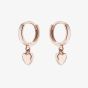 Ted Baker HARRIE Rose Gold Tone Heart Huggie Hoop Earrings TBJ2578-24-03