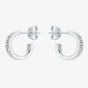 Ted Baker SENNITA Silver Tone Huggie Hoop Earrings TBJ2767-01-02