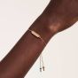 Ted Baker SARAIO Rose Gold Tone Sparkle Bar Drawstring Bracelet TBJ2982-24-02