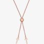 Ted Baker SARAIO Rose Gold Tone Sparkle Bar Drawstring Bracelet TBJ2982-24-02