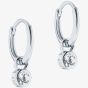 Ted Baker SINALAA Silver Tone Crystal Huggie Earrings TBJ3028-01-02
