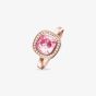 THOMAS SABO Rose Gold Plated Square Pink Cubic Zirconia Ring TR2029-633-9