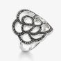 THOMAS SABO Silver Black Cubic Zirconia Open Flower Ring TR1946-051-11