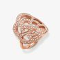 THOMAS SABO Rose Gold Plated Clear Cubic Zirconia Open Flower Ring TR1946-416-14