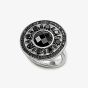 THOMAS SABO Silver Black Cubic Zirconia Fancy Ring TR1957-051-11
