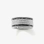 THOMAS SABO Silver Clear Black Cubic Zirconia Pavé Band Ring TR1962-051-18