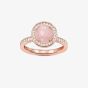THOMAS SABO Rose Gold Plated Cubic Zirconia Quartz Round Cluster Ring TR1971-417-9