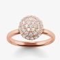 THOMAS SABO Rose Gold Plated Clear Cubic Zirconia Pavé Dome Band TR1972-416-14