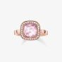 THOMAS SABO Rose Gold Plated Square Pink Cubic Zirconia Ring TR2029-633-9