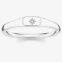 THOMAS SABO Silver Engraved Cubic Zirconia Star Ring TR2314-051-14