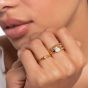 THOMAS SABO Gold Plated Oval Cubic Zirconia Pave Ring TR2315-414-14